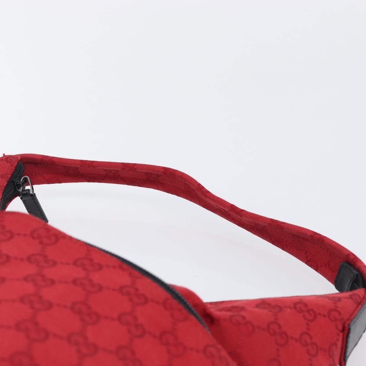 Gucci Double Pocket Zip Hobo GG Canvas, Red, Canvas, Shoulder Bag