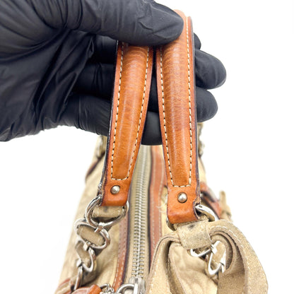 Christian Dior Vintage Trotter Romantique Boston Diorissimo Coated Canvas, Brown, Canvas, Handbag