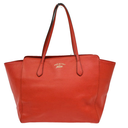 Gucci Swing Leather, Red, Leather, Tote Bag