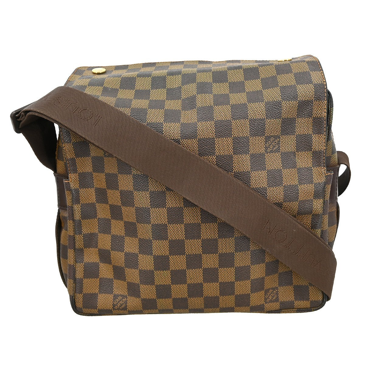 Louis Vuitton Naviglio Damier, Brown, Canvas, Shoulder Bag
