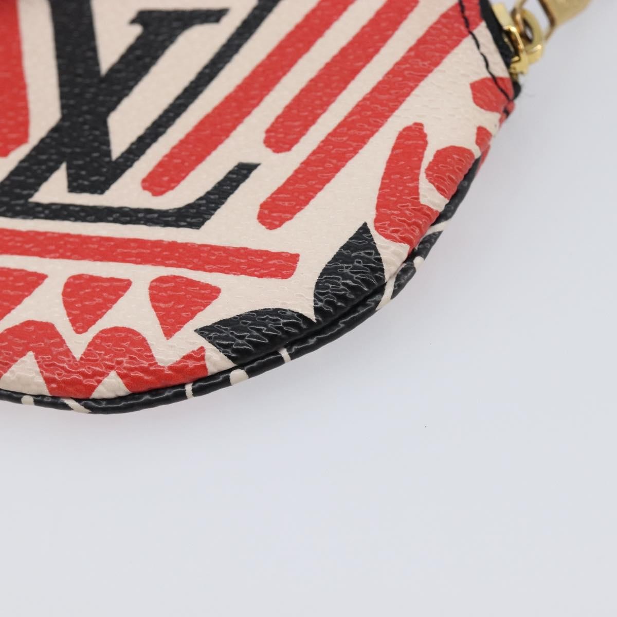 Louis Vuitton Round Coin Purse Limited Edition Crafty Monogram Giant, Red, Canvas, Clutch