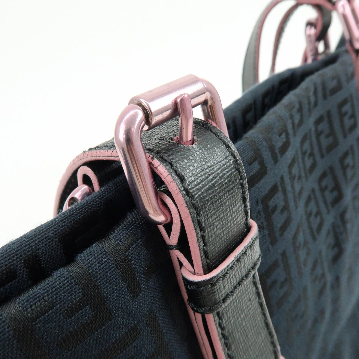 Fendi Superstar Zucchino Canvas, Black, Canvas, Tote Bag