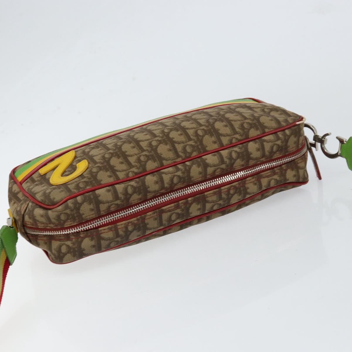 Christian Dior Vintage Rasta Crossbody Bag Diorissimo Canvas, BEIGE, CANVAS, Shoulder bag