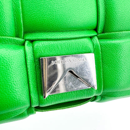 Bottega Veneta Cassette Padded Maxi Intrecciato Leather, Green, Leather, Crossbody Bag