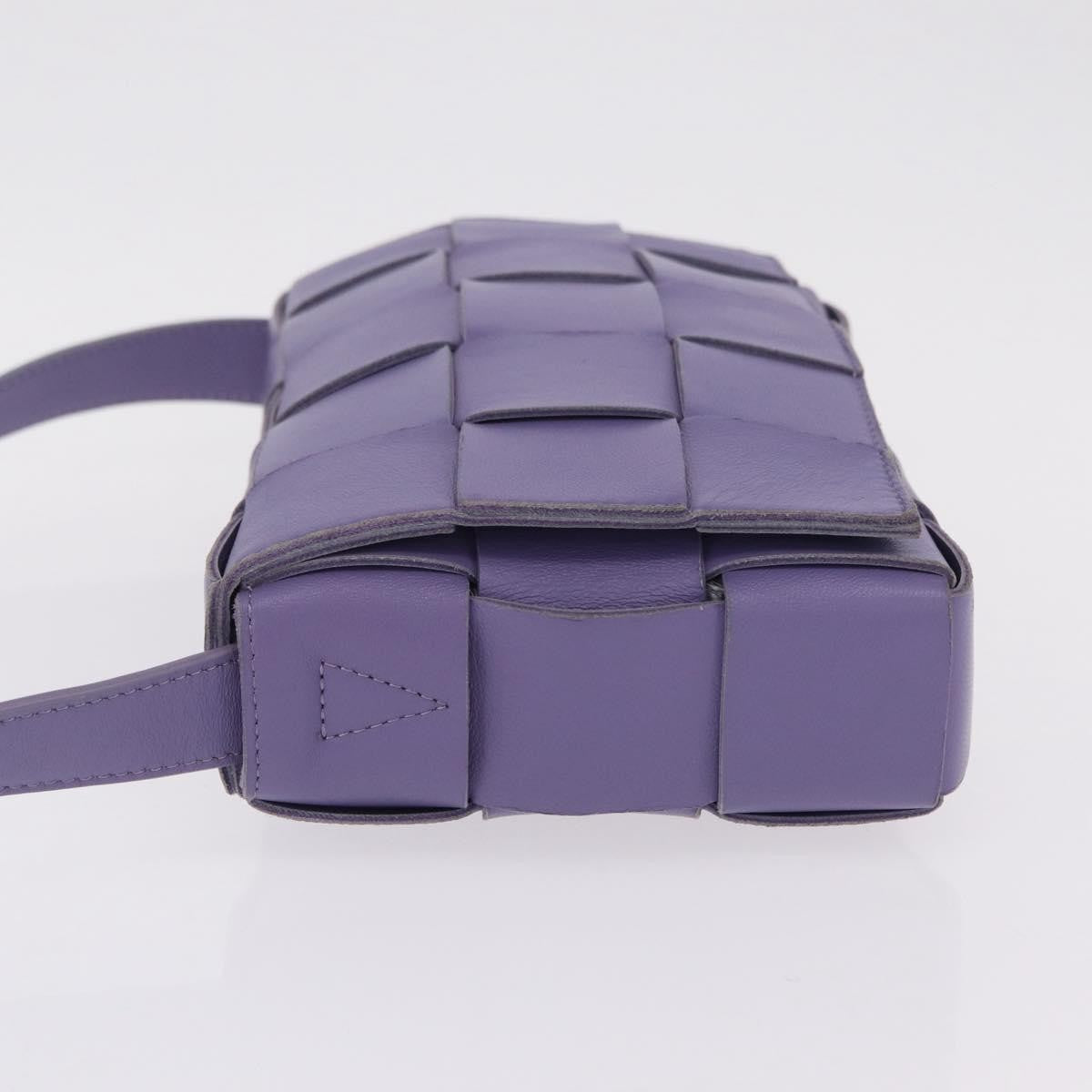 Bottega Veneta Cassette Maxi Intrecciato Leather, Purple, Leather, Crossbody Bag