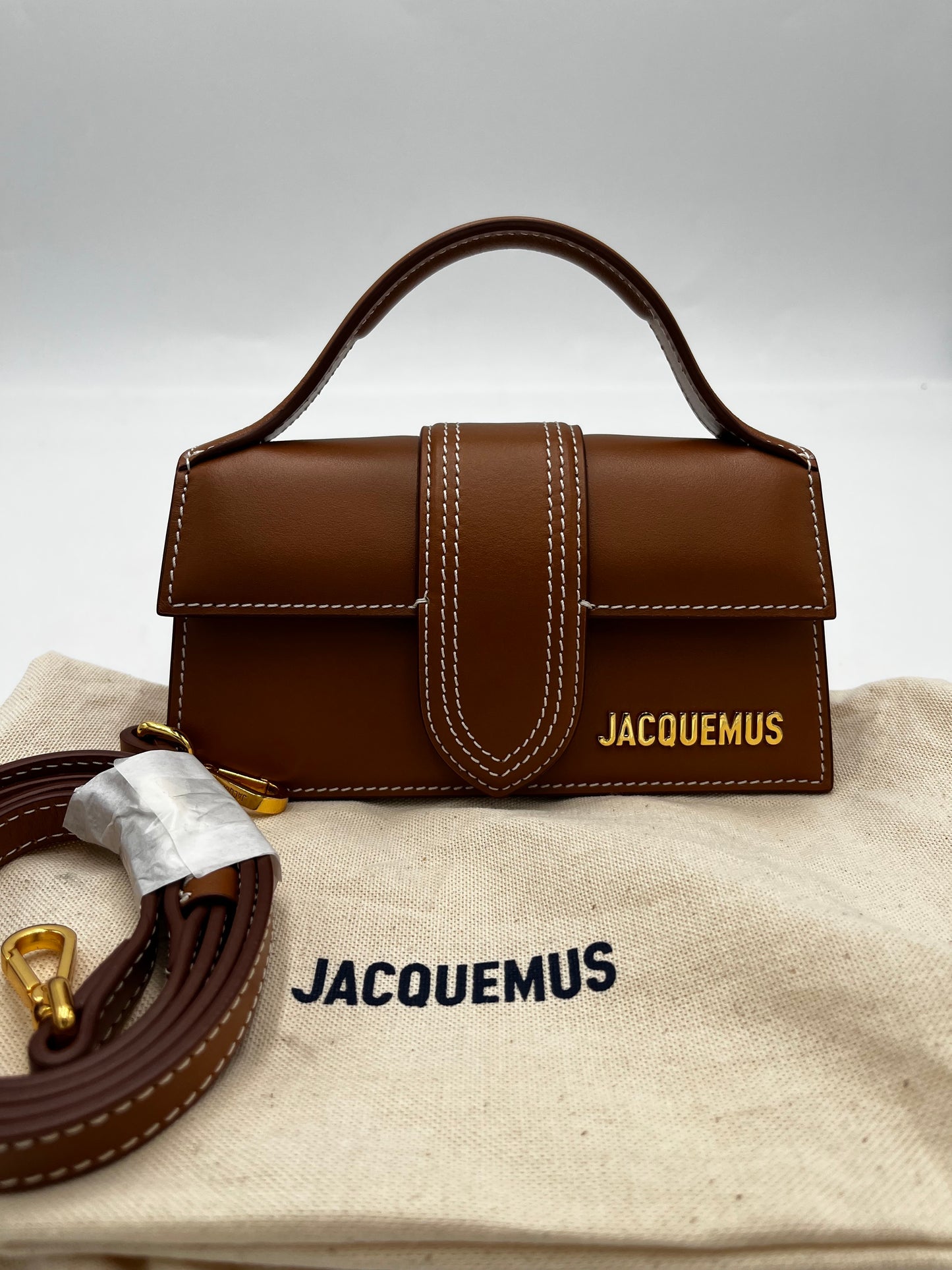 Jacquemus Le Bambinou Flap Bag Leather, Brown, Leather, Handbag