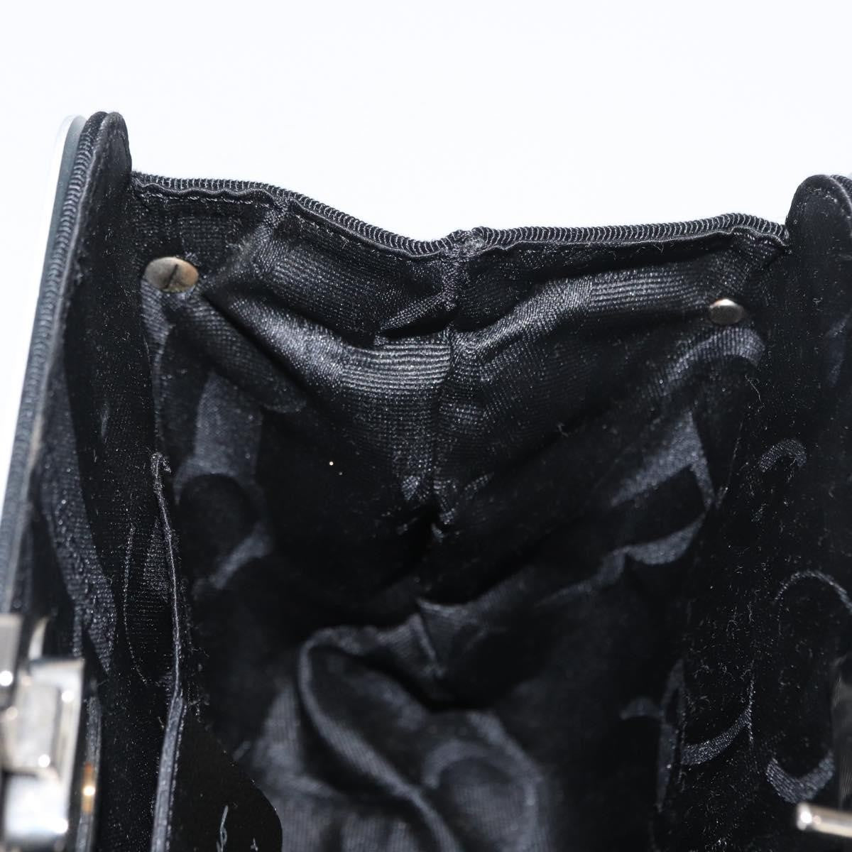 Salvatore Ferragamo Vintage Gancini Chain Leather, Silver, Stainless Steel, Shoulder Bag