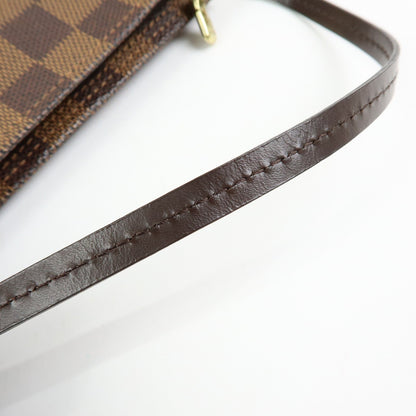 Louis Vuitton Trousse Make Up Damier, Brown, Canvas, Clutch