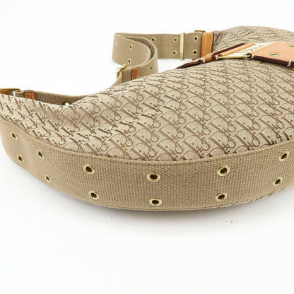 Christian Dior Street Chic Hobo Canvas, Beige, Canvas, Shoulder Bag