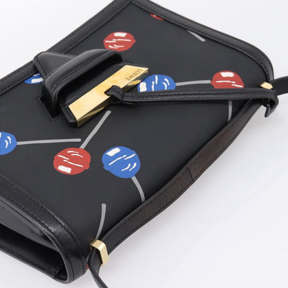 Loewe Barcelona Printed Leather, Black, Leather, Shoulder Bag