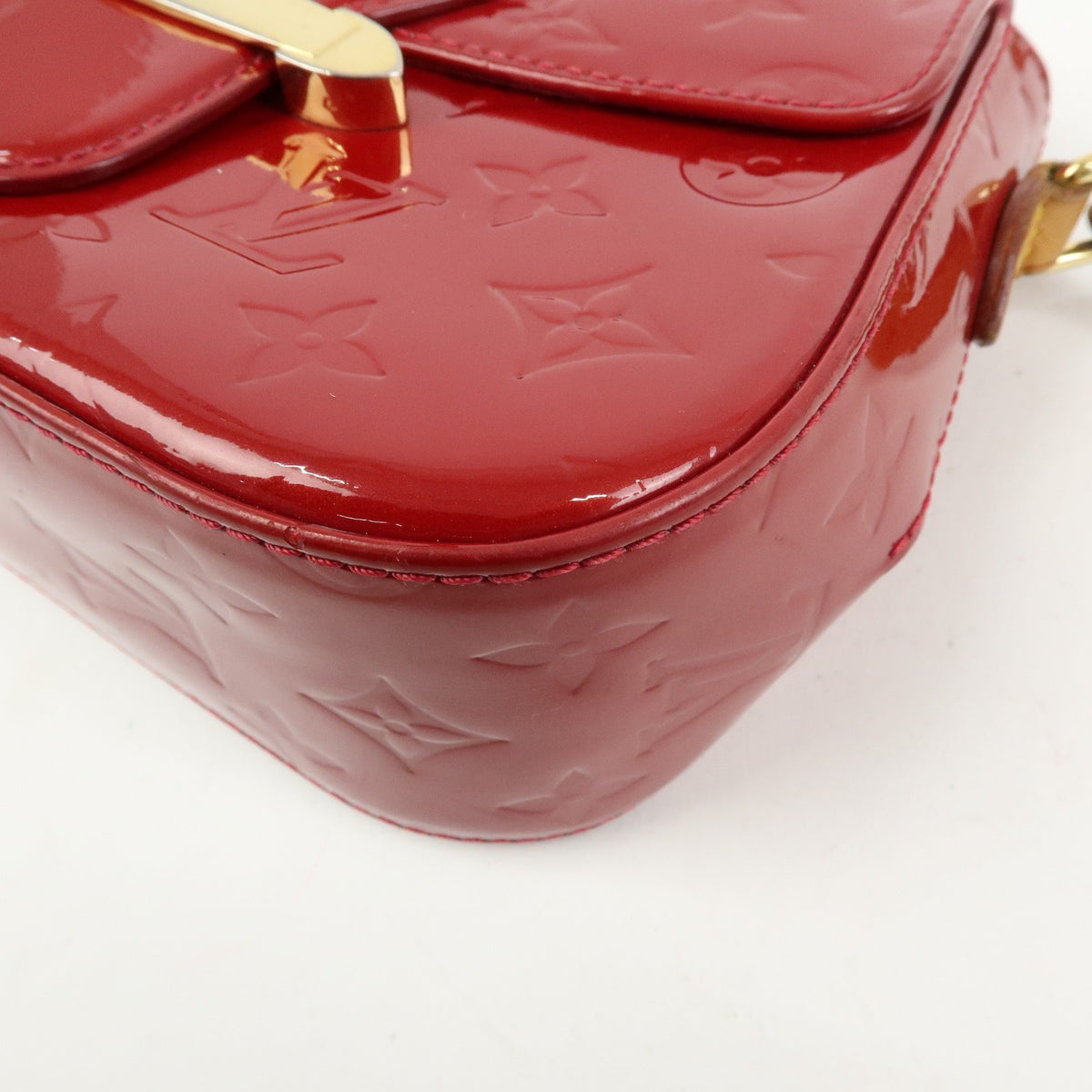 Louis Vuitton Bellflower Monogram Vernis, Red, Patent Leather, Handbag