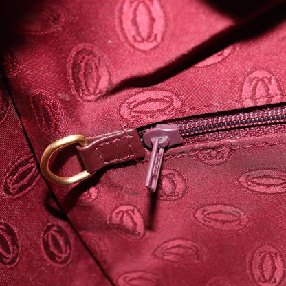 Cartier Vintage must de Cartier Leather, Burgundy, Leather, Shoulder Bag