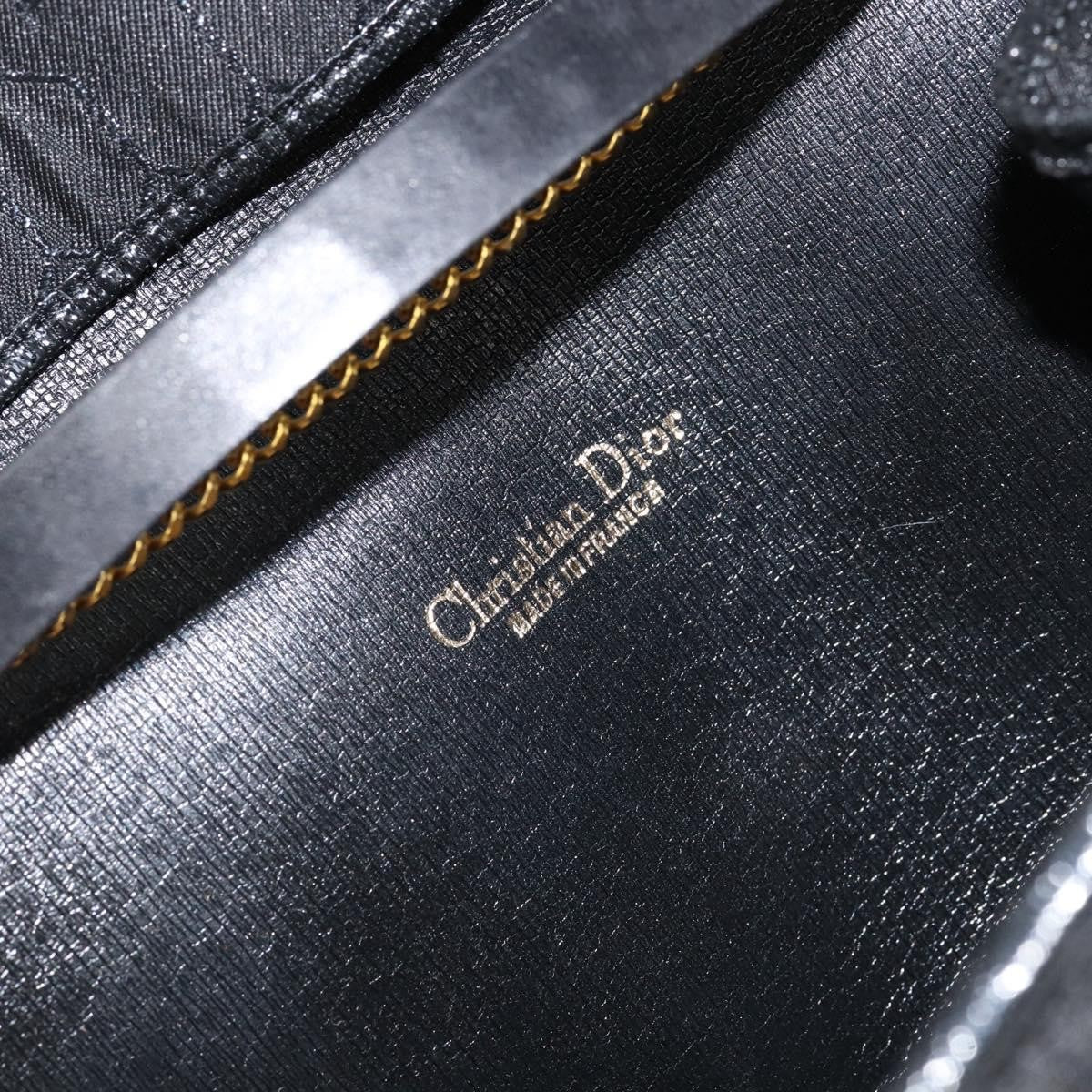 Christian Dior Vintage Honeycomb Canvas, Black, Canvas, Shoulder Bag