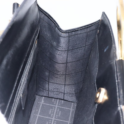 Celine Top Handle Leather, Black, Leather, Handbag