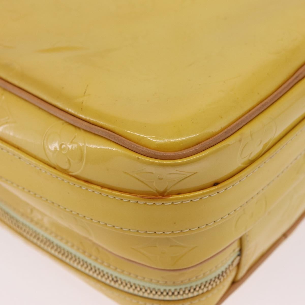 Louis Vuitton Wooster Monogram Vernis, Yellow, Patent Leather, Handbag