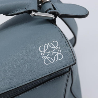 Loewe Puzzle Leather, Blue, Leather, Handbag