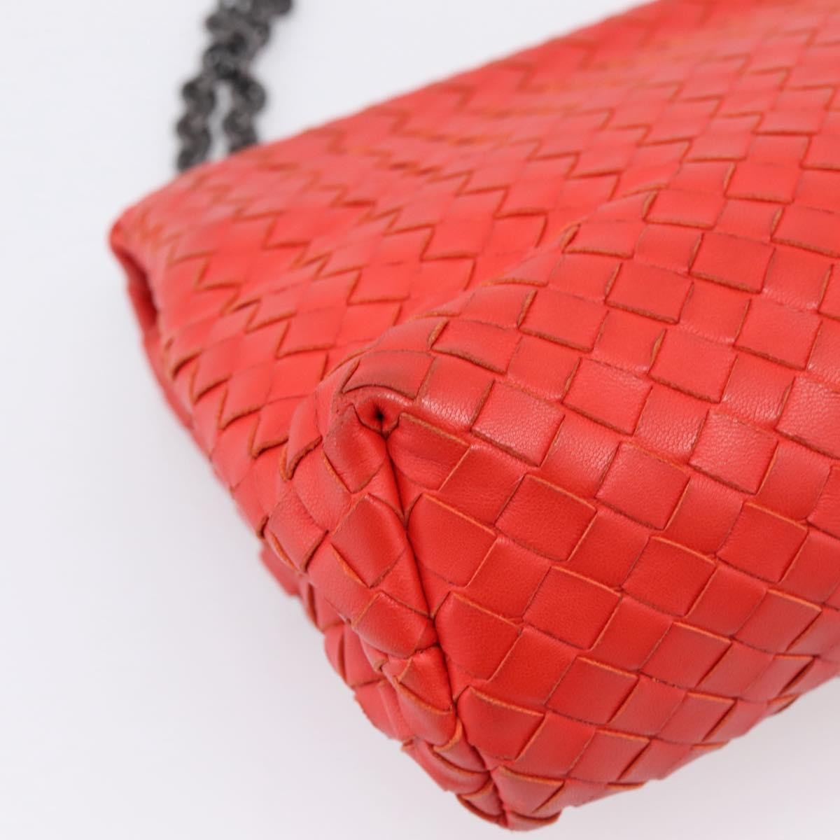 Bottega Veneta Olimpia Intrecciato Nappa, Red, Leather, Shoulder Bag