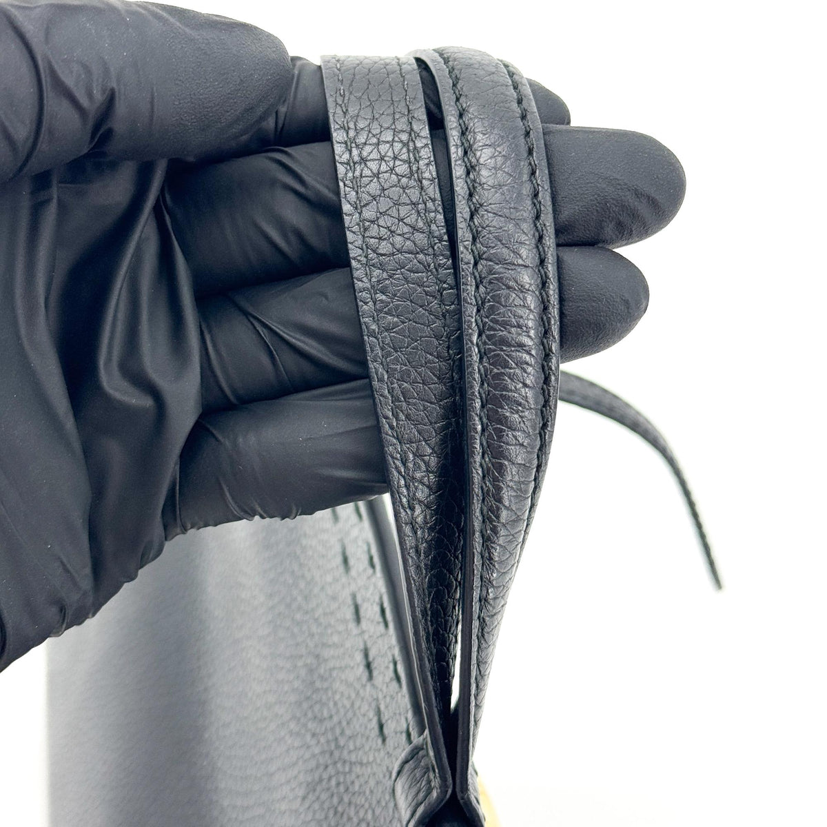 Gucci GG Marmont Top Handle Leather, Black, Leather, Handbag