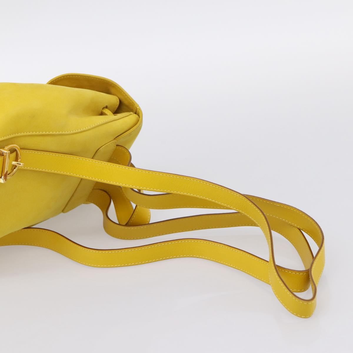 Salvatore Ferragamo Gancini Suede, Yellow, Suede, Backpack