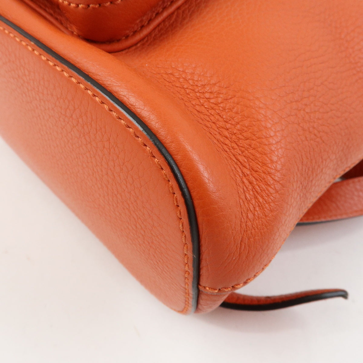 Gucci Bamboo Tassel Leather, Orange, Leather, Backpack