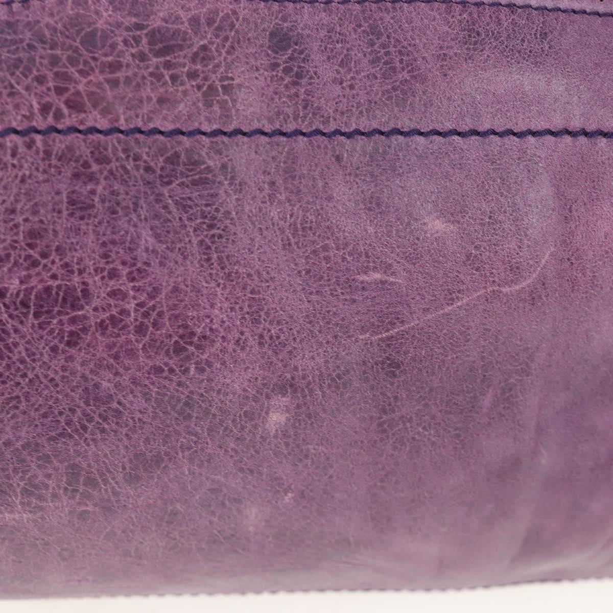Balenciaga Covered Giant Brogues Day Hobo Leather, Purple, Leather, Shoulder Bag