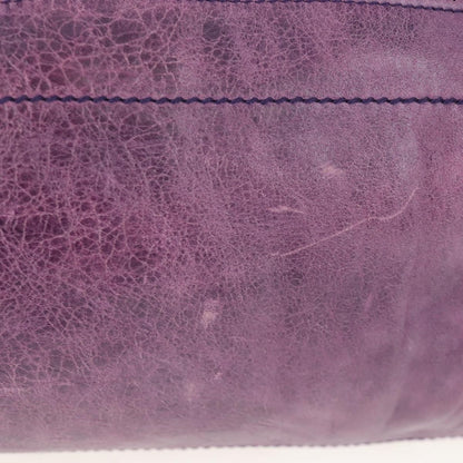 Balenciaga Covered Giant Brogues Day Hobo Leather, Purple, Leather, Shoulder Bag