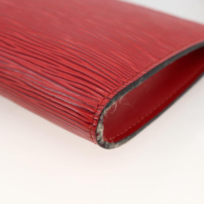 Louis Vuitton Pochette Accessoires Epi Leather, Red, Leather, Wallet