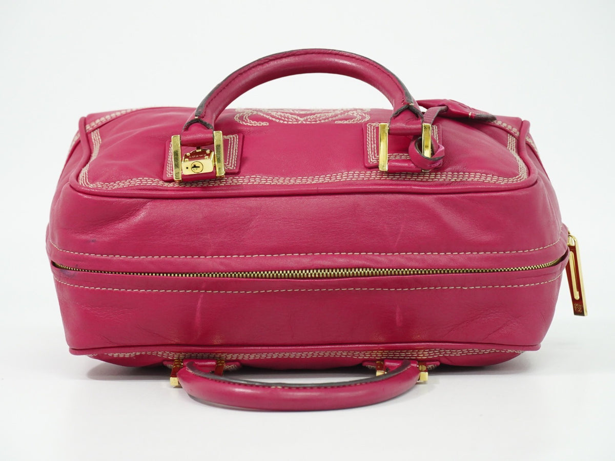 Loewe Amazona Leather, Pink, Leather, Handbag