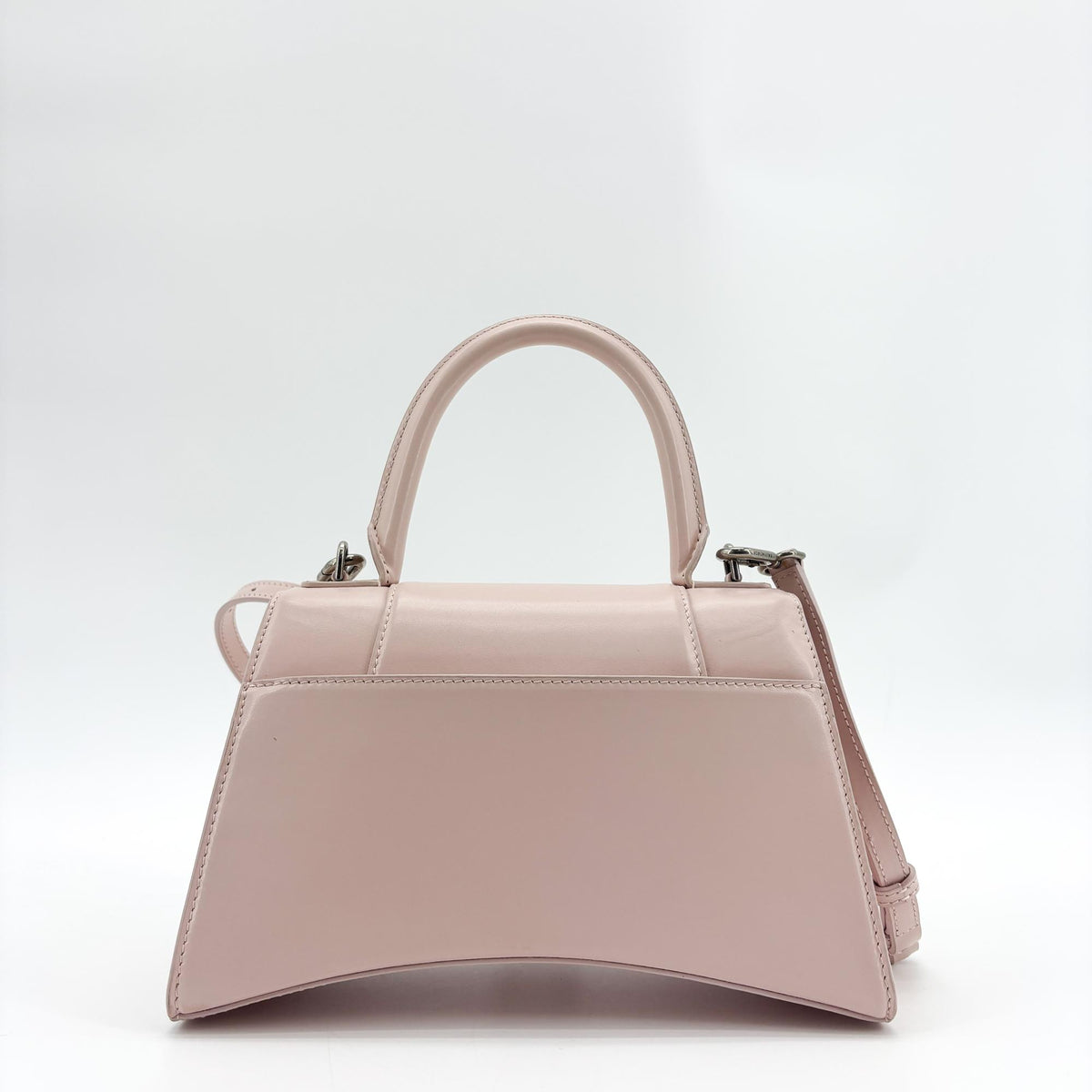 Balenciaga Hourglass Top Handle Leather, Pink, Leather, Handbag