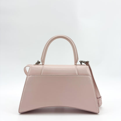Balenciaga Hourglass Top Handle Leather, Pink, Leather, Handbag