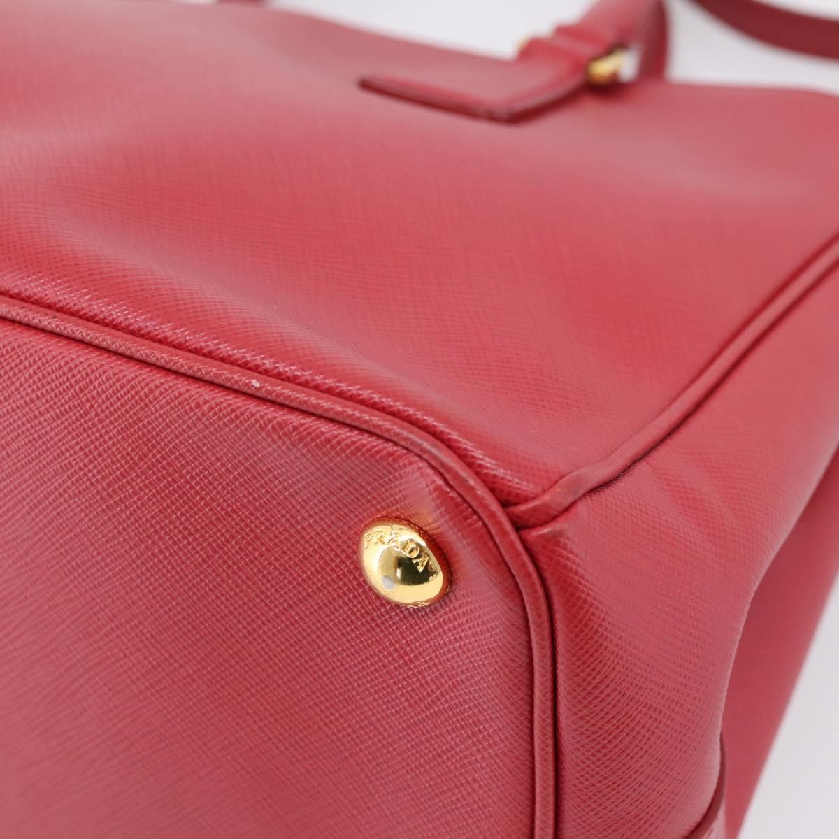 Prada Galleria  Strap Leather, Red, Leather, Handbag