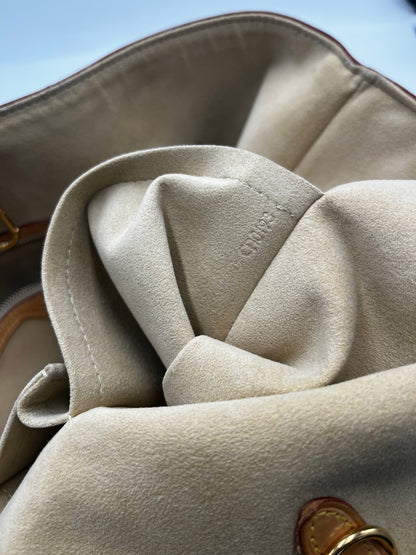 Louis Vuitton Hampstead Handbag Damier, Beige, Canvas, Handbag