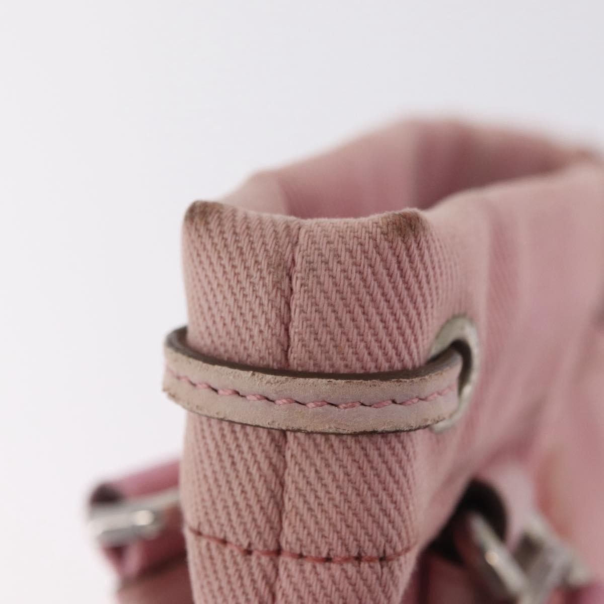 Saint Laurent Kahala Drawstring Canvas, Pink, Canvas, Tote Bag