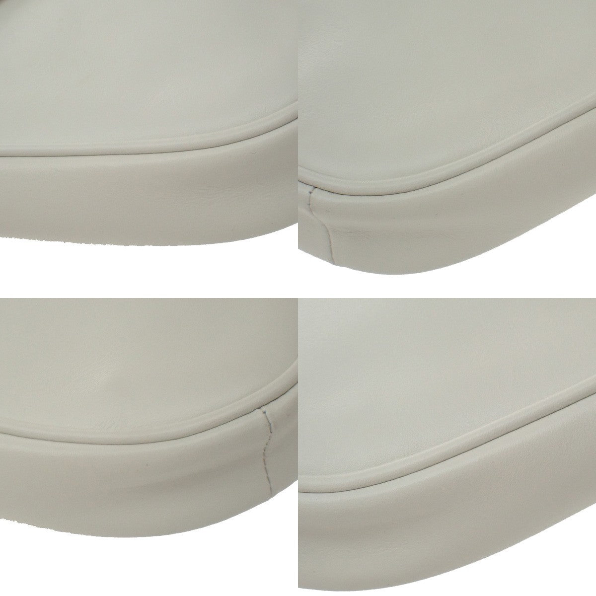 Celine Triangle Leather, White, Leather, Handbag