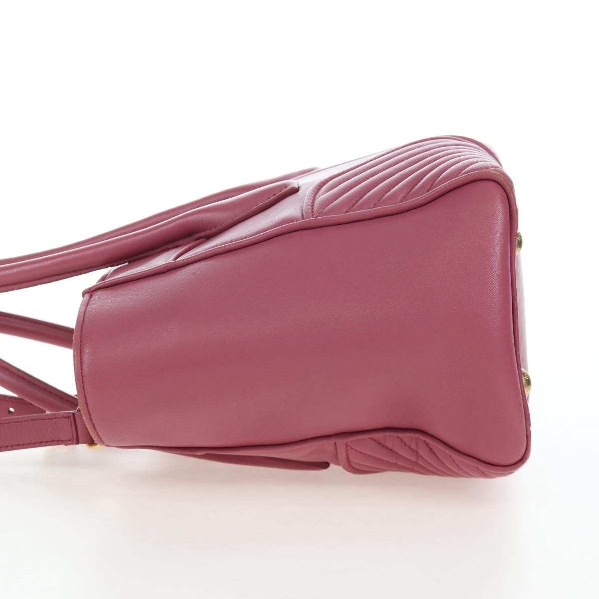 Miu Miu Beau Top Handle Leather, Pink, Leather, Handbag
