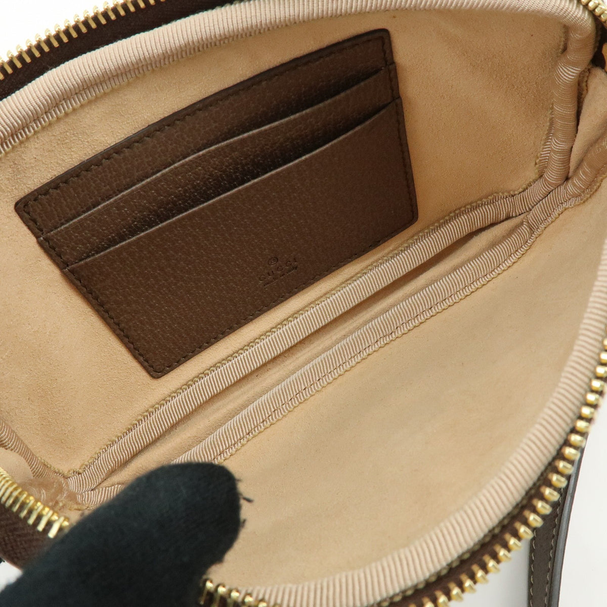 Gucci Ophidia GG Coated Canvas, Brown, Leather, Crossbody Bag