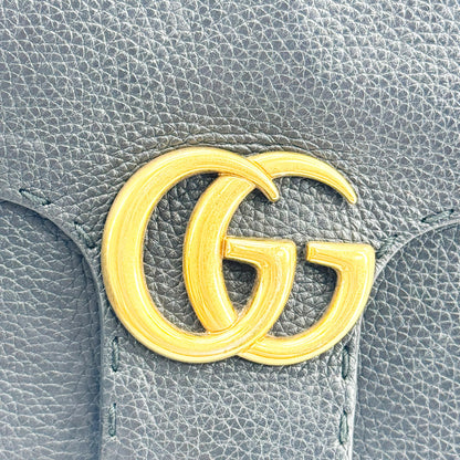 Gucci GG Marmont Top Handle Leather, Black, Leather, Handbag