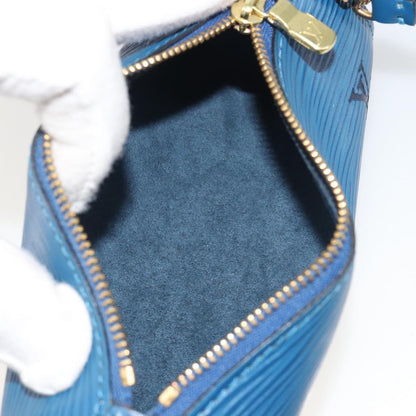 Louis Vuitton Soufflot Pochette Epi Leather, Blue, Leather, Clutch
