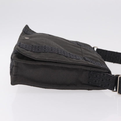 Hermes Fourre Tout Besace Messenger Toile, Gray, Canvas, Handbag