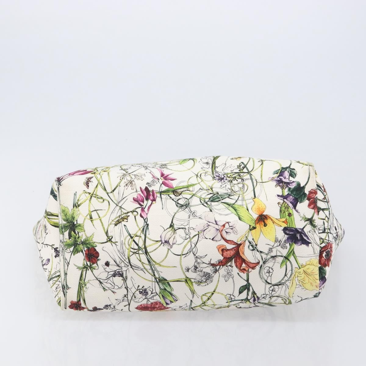 Gucci Open Flora Canvas, Multicolour, Canvas, Tote Bag