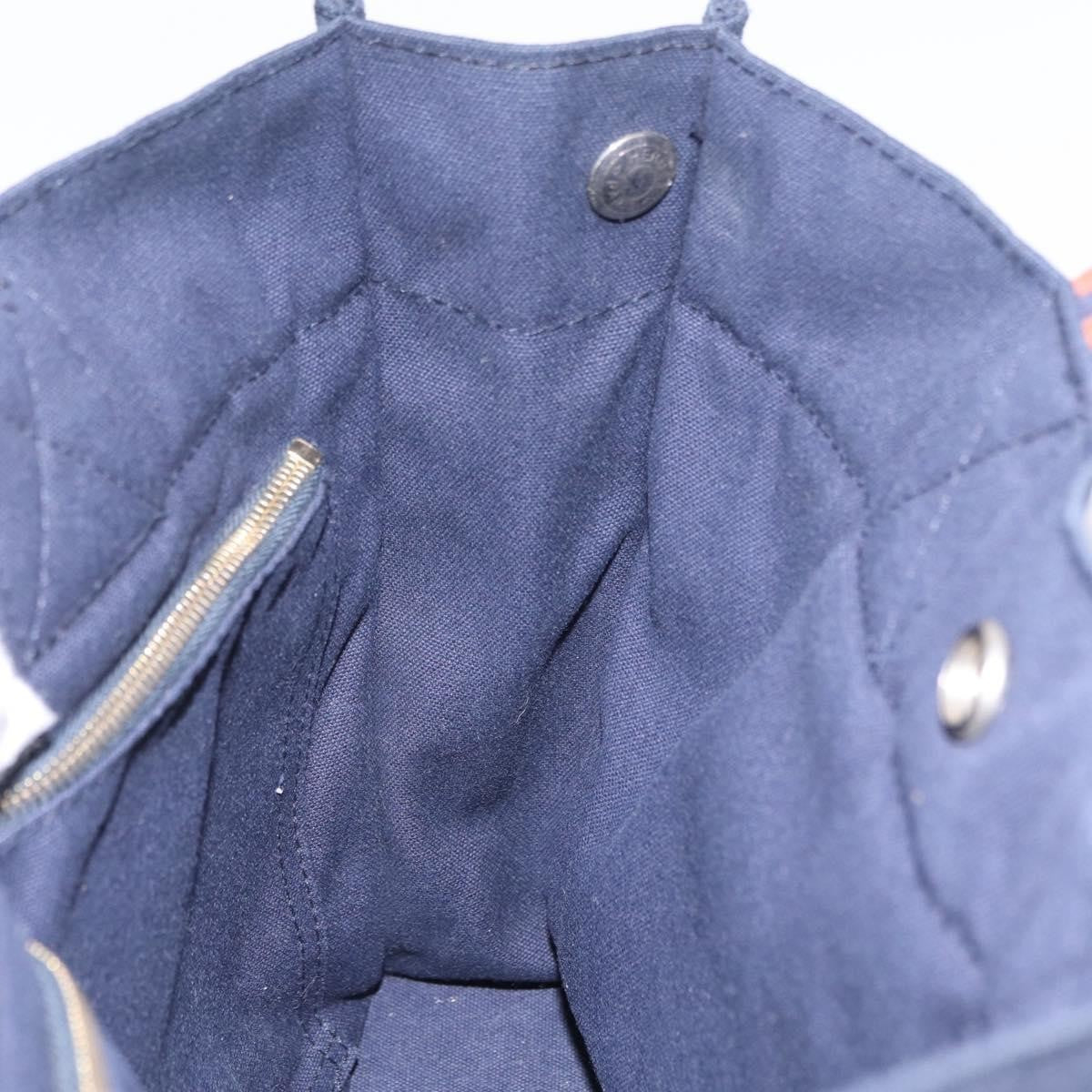 Hermes Fourre Tout Toile, Navy, Canvas, Tote Bag