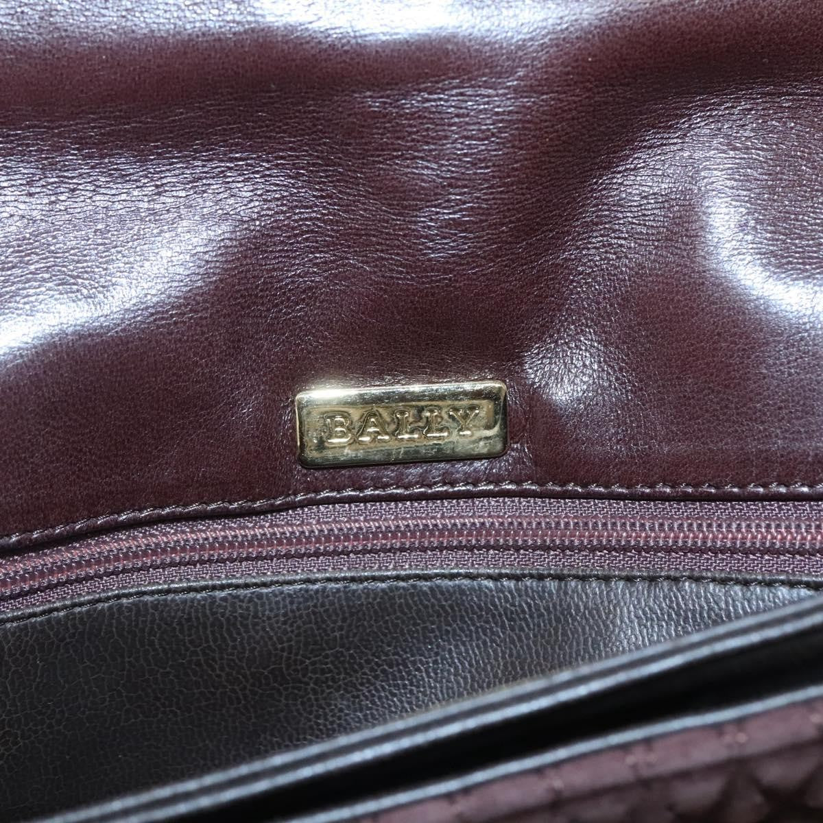 Bally Handbag Quilted Suede, Brown, Suede, Handbag