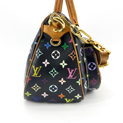 Louis Vuitton Rita Monogram Multicolor, Black, Canvas, Handbag