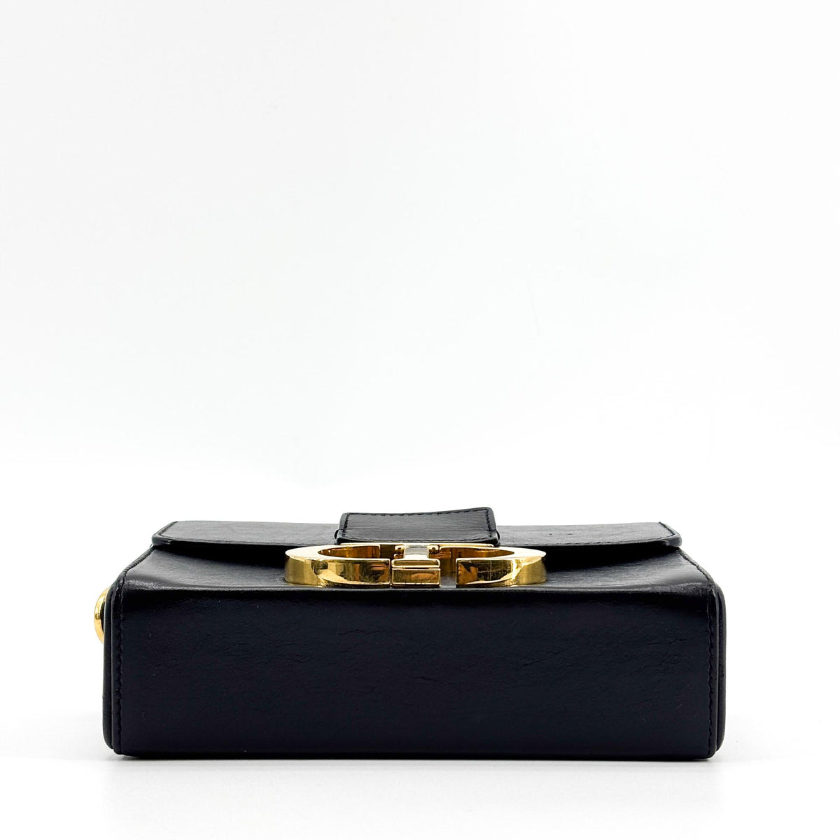 Christian Dior 30 Montaigne Box Leather, Black, Calfskin, Handbag