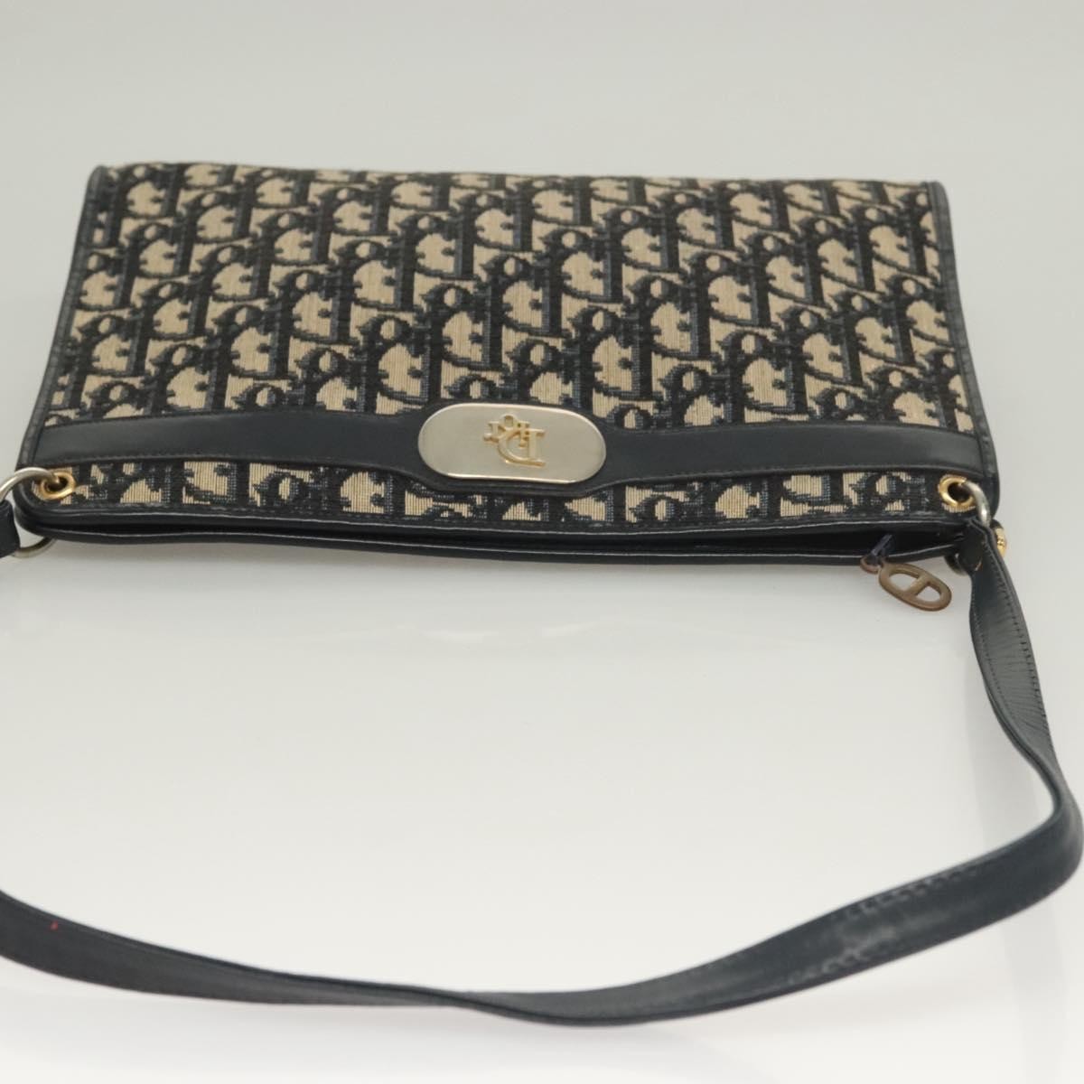Christian Dior Vintage Trotter Canvas, Navy, Canvas, Shoulder Bag