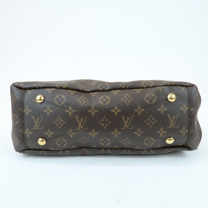 Louis Vuitton Pallas Monogram Canvas with Leather, Brown, Canvas, Tote Bag