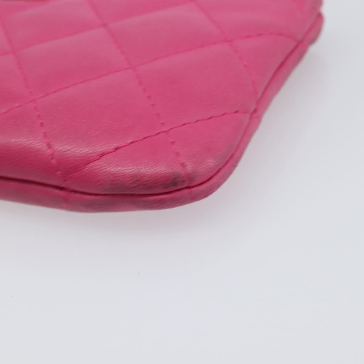 Chanel CC Zip Coin Purse Quilted Lambskin, Pink, Leather, Wallet