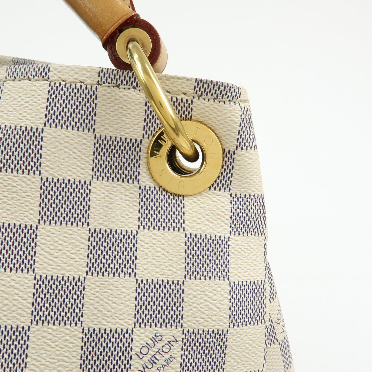 Louis Vuitton Artsy Damier, White, Canvas, Handbag