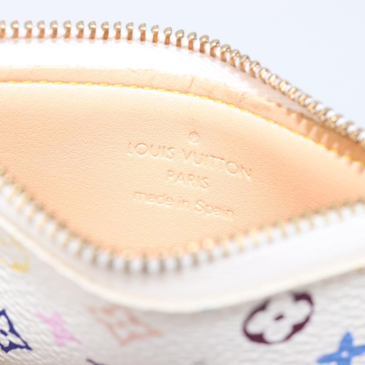 Louis Vuitton Pochette Clés Monogram Canvas, White, Canvas, Wallet