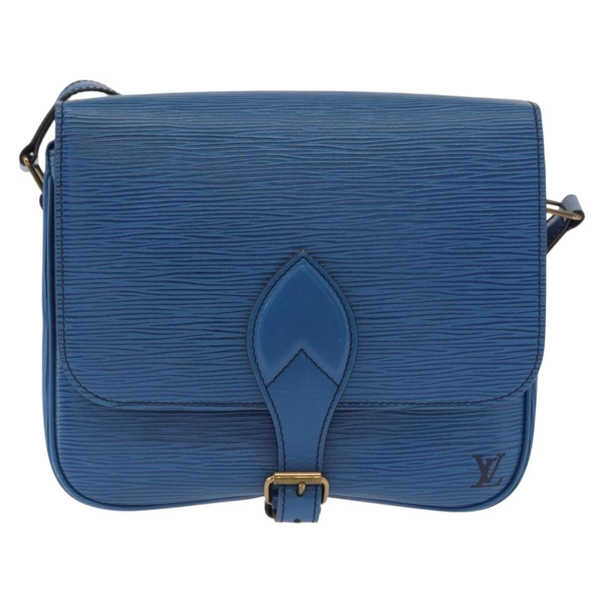 Louis Vuitton Cartouchiere Epi Leather, Blue, Leather, Shoulder Bag